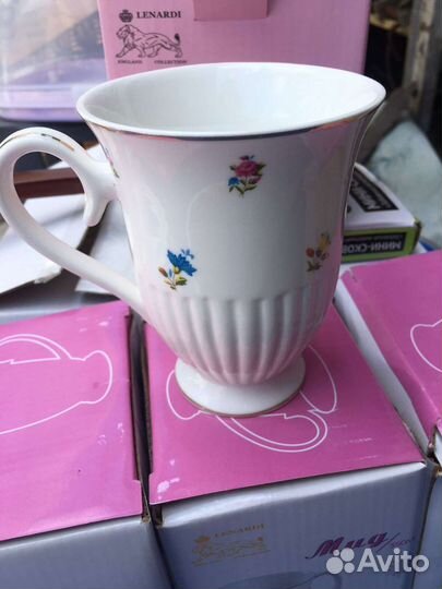 Чайная пара новая фарфор и соусники