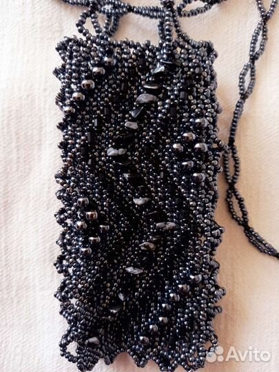 Сумочка футляр из бисера и бусин