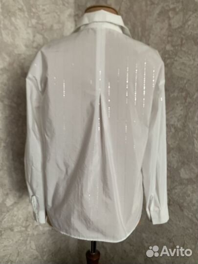 Рубашка белая с люриксом 46-48