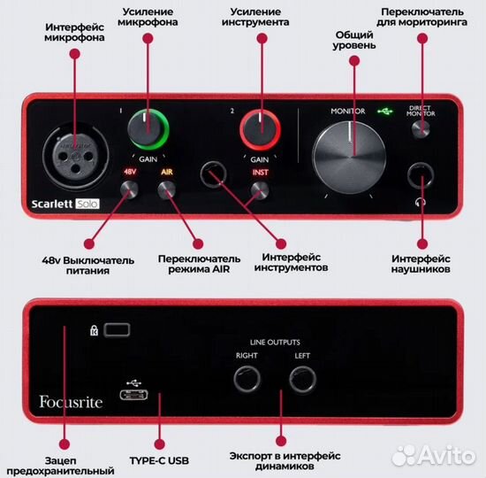 Focusrite Scarlett Solo 3rd Gen (3 поколение)