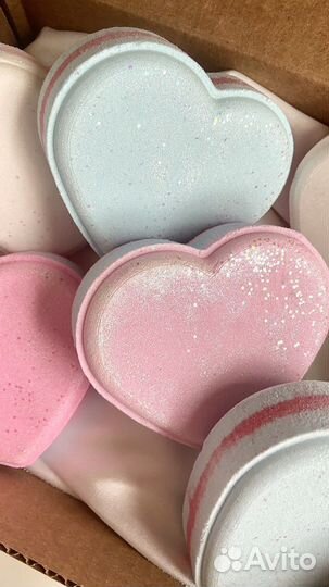 Бомбочки для ванны ручной работы «Сердце плоское»