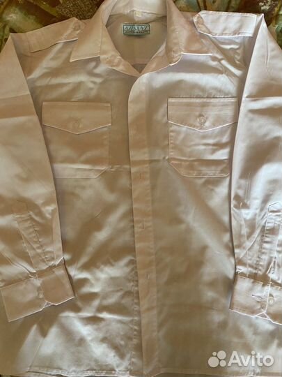 Рубашка для мальчика белая и голубая