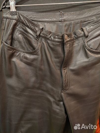 Брюки кожаные мужские р.52-54