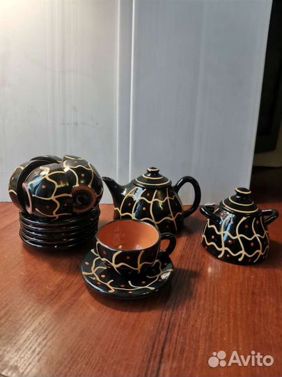 Кофейный набор глина винтаж Болгария новый