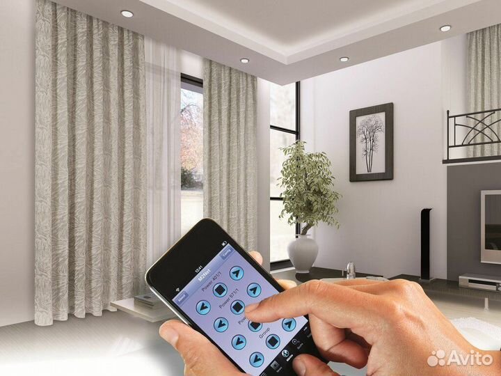 Карниз шторы для дома с электроприводом