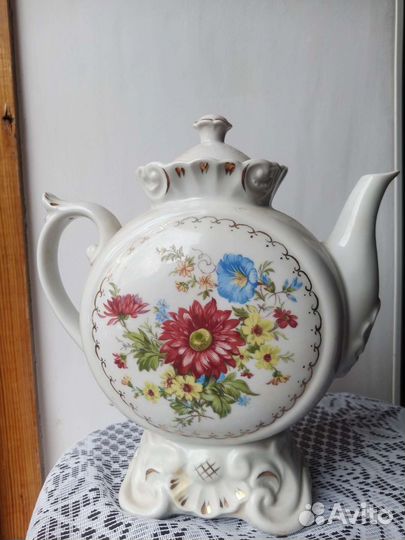 Заварочный/доливочный чайник,фарфор СССР