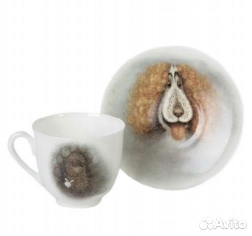Чашка с блюдцем Ёжик в тумане ифз фарфор