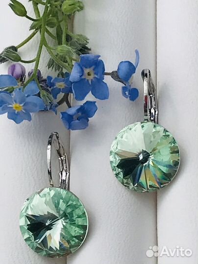 Серьги с кристалами swarovski