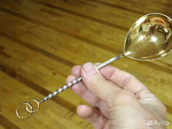 Ложки кофейные, свадебная, новые, серебро