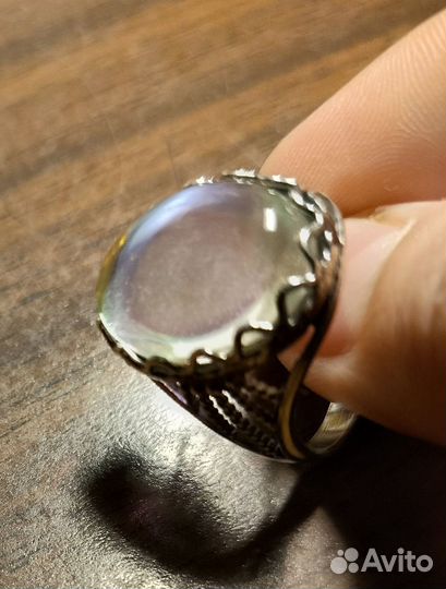 Серебряное кольцо с крупным опалом