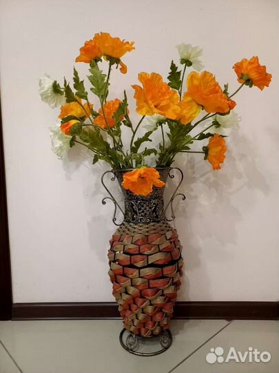 Ваза напольная цветы