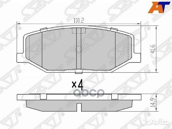 Колодки тормозные перед suzuki jiminy 98- st552