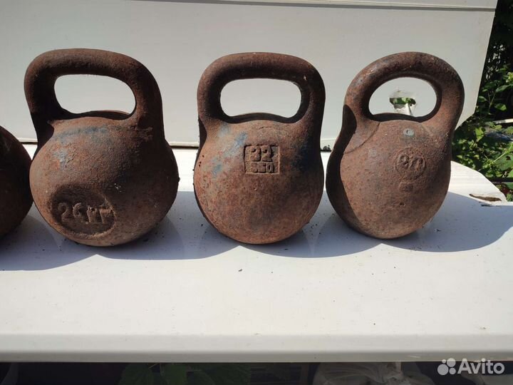 Набор гирь- 5шт. 16кг, 24кг, 32кг