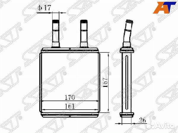 Радиатор отопителя салона hyundai accent