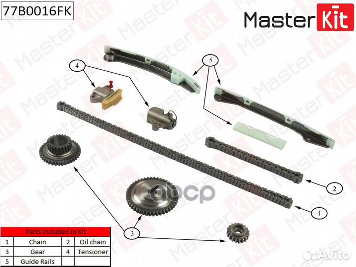 Комплект цепи 77B0016FK MasterKit