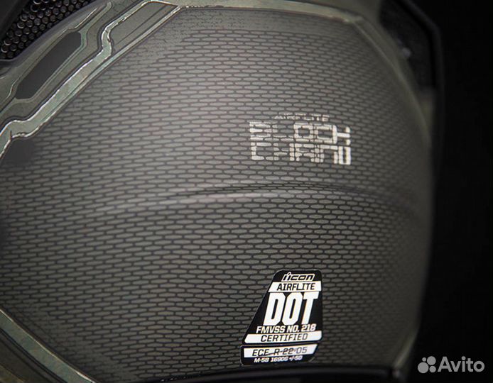 Мотошлем Интеграл Icon Airflite Blockchain / Зелен