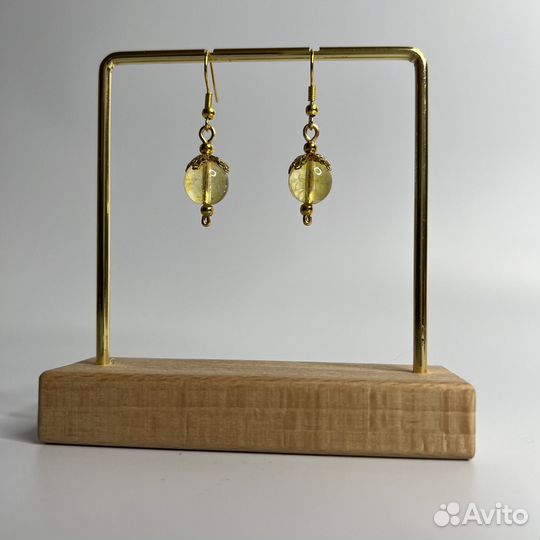 Серьги с цитринами