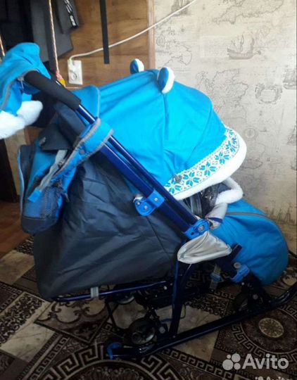 Детские санки коляска ника