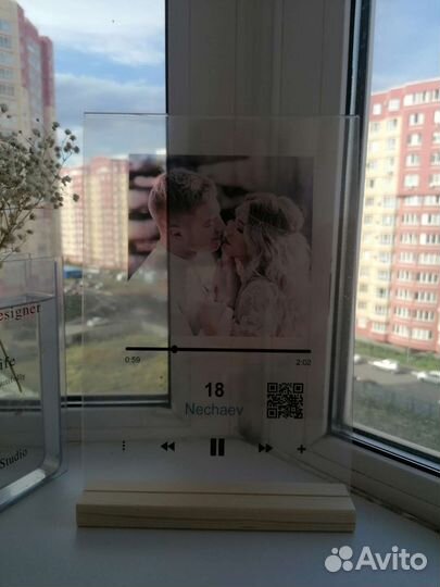 Фоторамка а4 трек пластинка с песней и фото