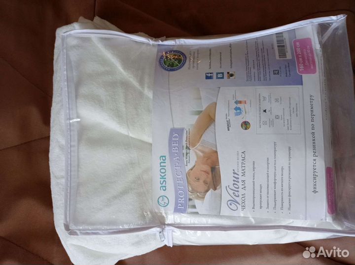 Велюровый Чехол на матрас Аскона наматрасник новый