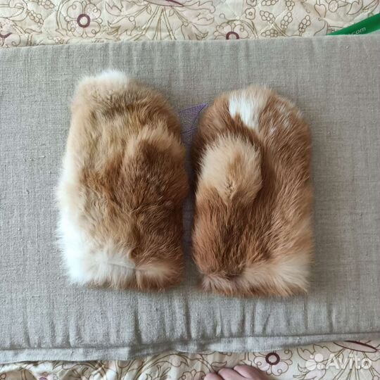 Меховые варежки (кролик)