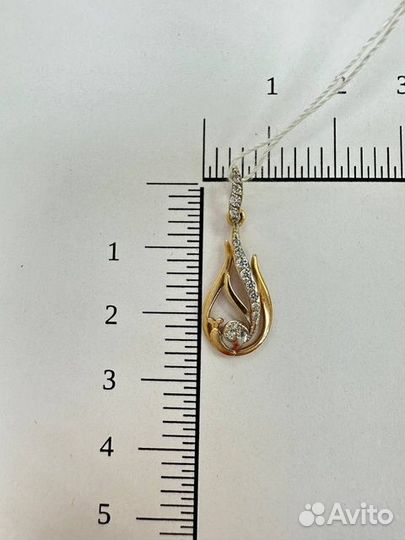 Подвеска с синтетическим камнем Золото