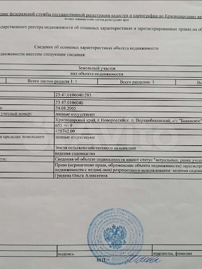 Участок 6,5 сот. (СНТ, ДНП)