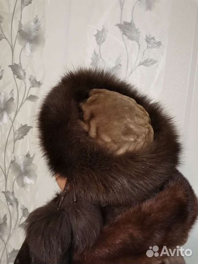 Шапка мутон с норкой