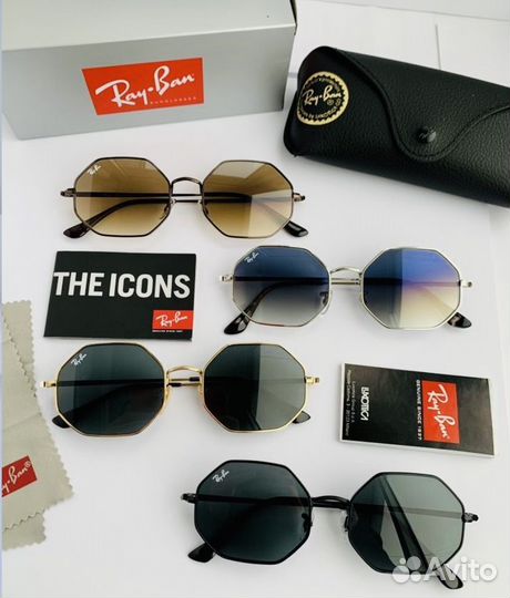 Очки ray ban octagon черные