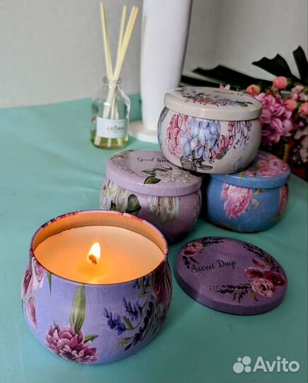 Ароматические свечи набор 4 шт. на подарок