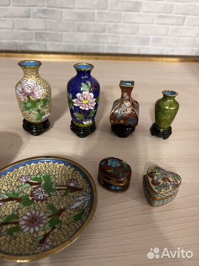 Ваза китай клуазоне