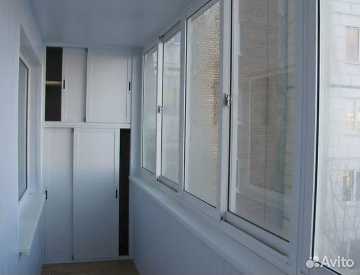 Остекление раздвижное с обшивкой