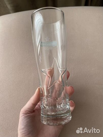 6 шт. Пивные бокалы Heineken 0,25 л со звездой