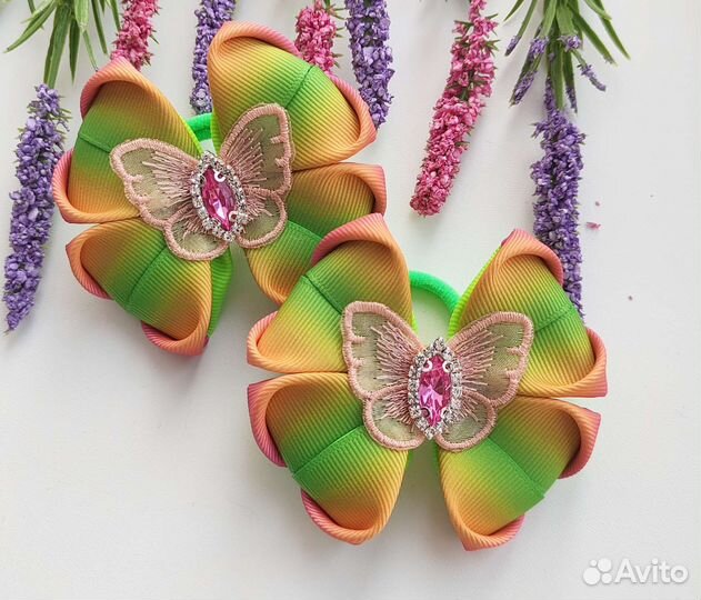 Бант, резинка, заколка, украшение для волос