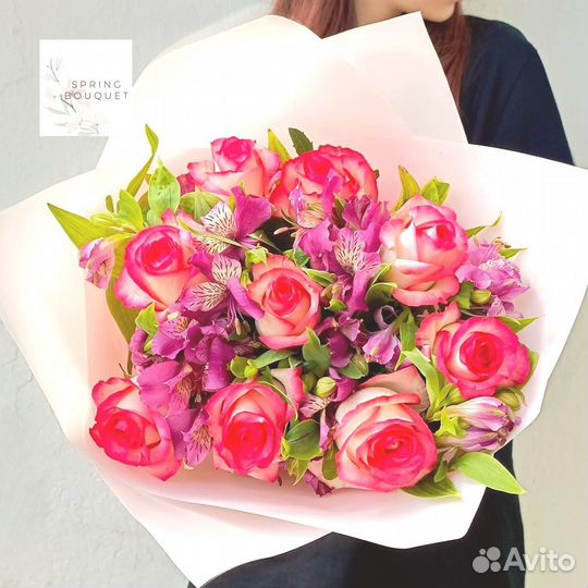 Букет пионовидные розы с доставкой