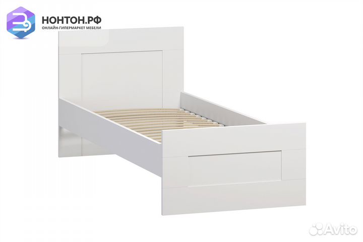 Кровать односпальная Сириус белая