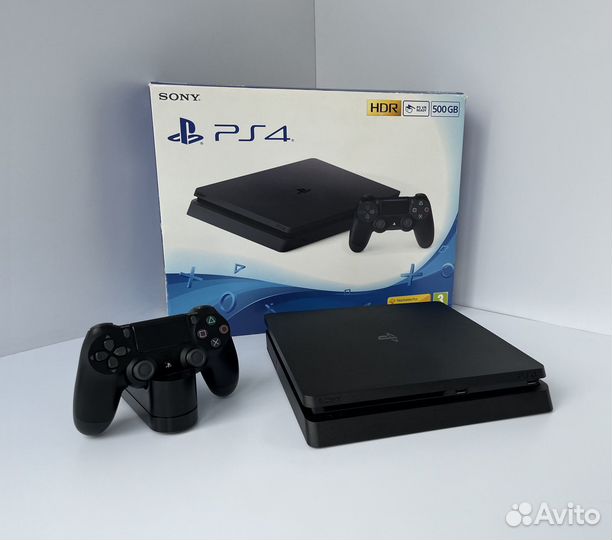 Sony Playstation 4 Slim +500 игр / Гарантия