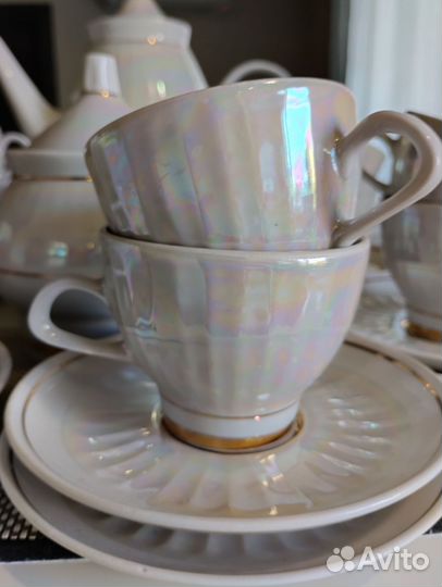 Сервиз кофейный перламутровый СССР