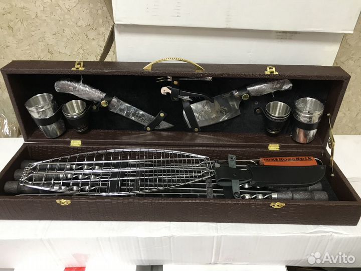 Шампура подарочные в кейсе