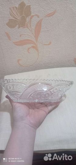 Хрустальные вазы салатники очень красивые СССР