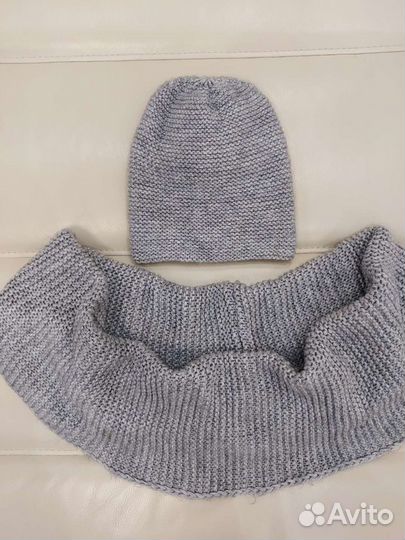 Шапка и снуд. Коричневый комплект