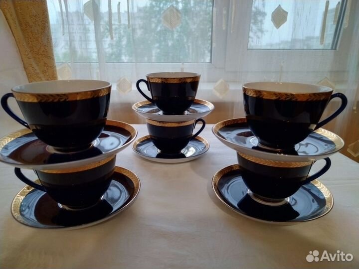 Тарелки СССР 120 шт. и сервиз лфз кобальт синий