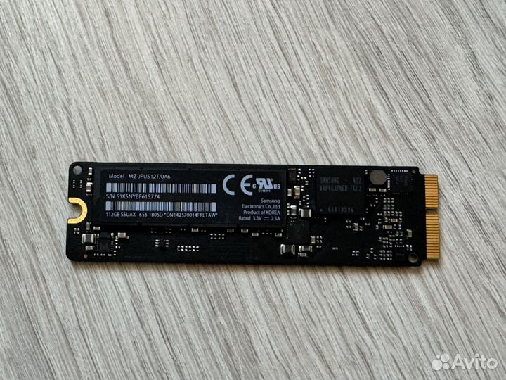 Оригинальный SSD Apple для MacBook Mac Pro 512gb