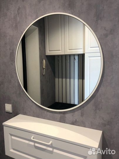 Зеркало настенное в черной раме 45*155см