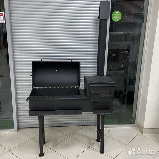 Мангал с печью под казан 5 мм