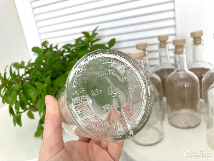 Бутылки стекло 0.5 с пробкой