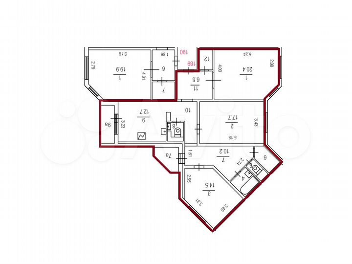 Аукцион: 3-к. квартира, 97,7 м², 10/14 эт.