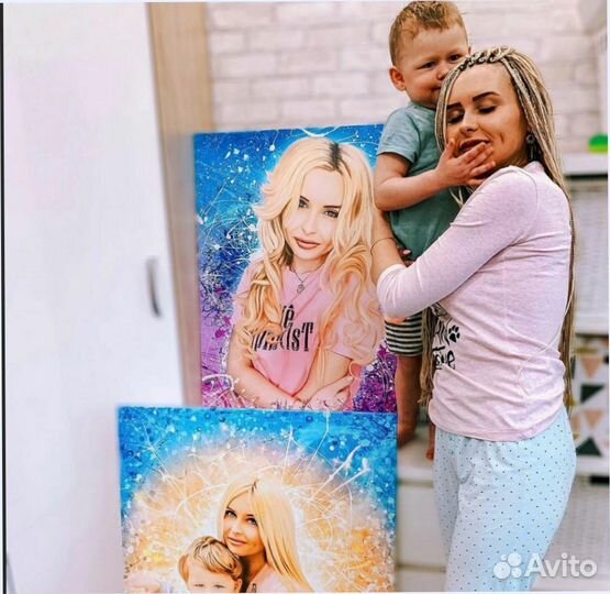 Портрет по фото 120на80 см