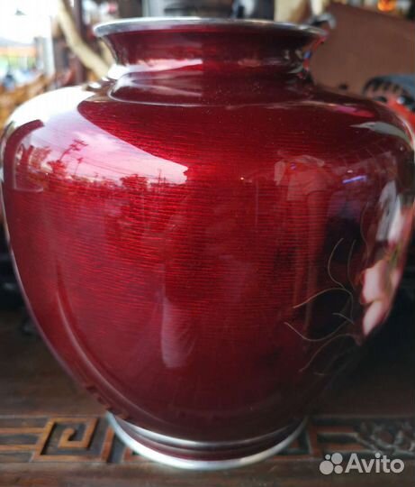 Ваза японская эмаль.серебро.Ando Japan