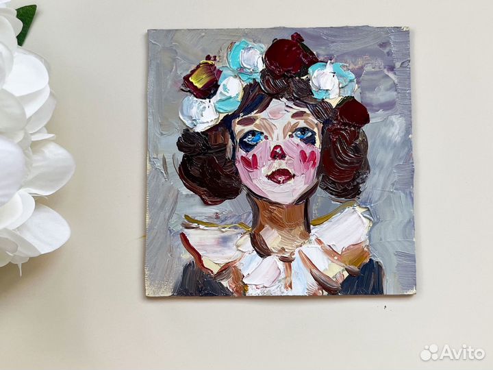 Картина маслом Пьеро Девочка Портрет
